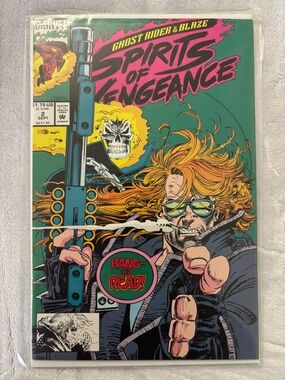 Ghost Rider & Blaze: Spirits of Vengeance Comic Book - Vibrant Teal & Pink Cover
